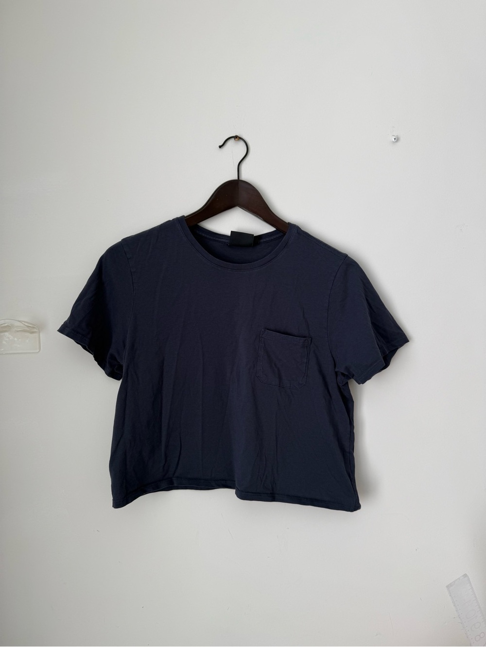 Richer Poorer Navy Cropped Pocket Tee